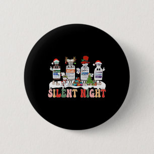 Stille Nacht Frohe Weihnachten Krankenschwester Pi Button
