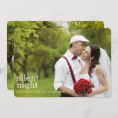 Stille Nacht Frohe Weihnachten Zwei Foto-Karte (Vorne/Hinten)