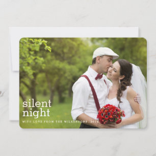 Stille Nacht Frohe Weihnachten Zwei Foto-Karte