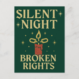 Stille Nacht Gebrochene Rechte Design Feiertagspostkarte