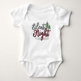 Stille Nacht genau richtig Weihnachten Kind weiß Baby Strampler