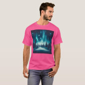 Stille Nacht Glittering Pines Mitternacht Frieden T-Shirt (Vorne ganz)