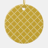 Stille Nacht gold Keramik Ornament (Vorne)