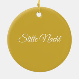 Stille Nacht gold Keramik Ornament