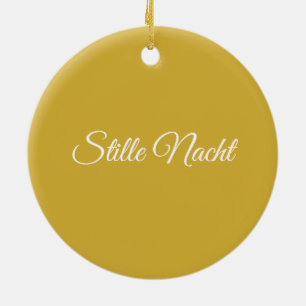 Stille Nacht gold Keramik Ornament