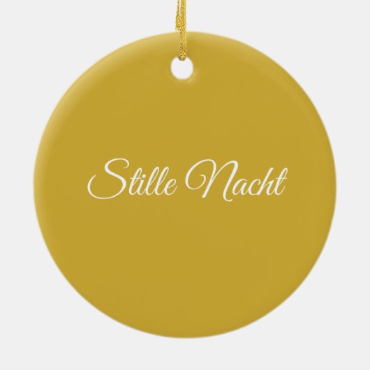 Stille Nacht gold Keramik Ornament (Hinten)