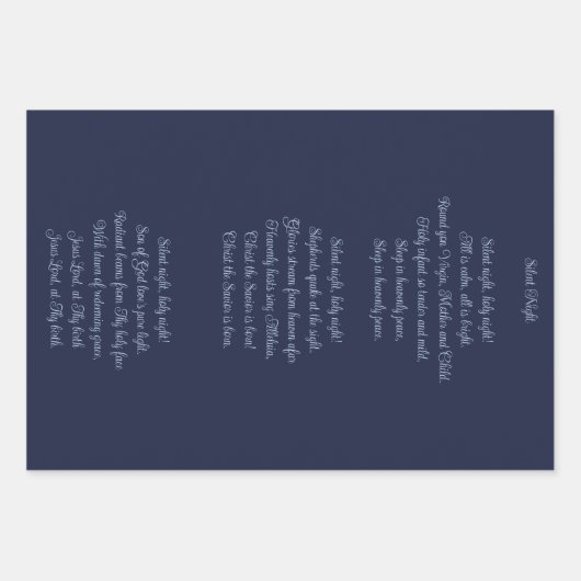 Stille Nacht handbemalter Winterwald Geschenkpapier Set (Vorderseite 2)