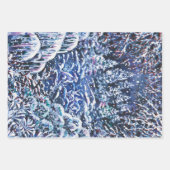 Stille Nacht handbemalter Winterwald Geschenkpapier Set (Vorderseite)