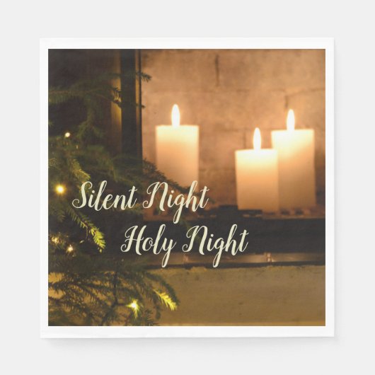 "Stille Nacht Heilige Nacht" Beliebter Weihnachtsl Serviette (Vorderseite)