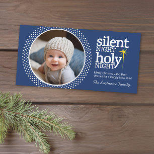 Stille Nacht, heilige Nacht Christliches Foto Feiertagskarte