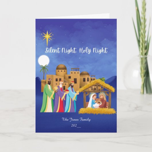 Stille Nacht, heilige Nacht Dankeskarte (Vorderseite)