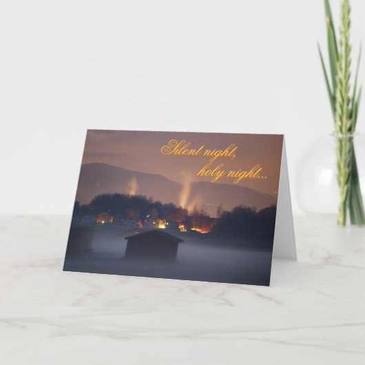 Stille Nacht, heilige Nacht Feiertagskarte (Vorderseite)