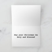 Stille Nacht, heilige Nacht Feiertagskarte (Innenseite)