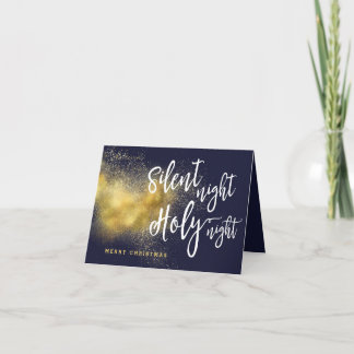 Stille Nacht Heilige Nacht Gold Black Holiday Card Feiertagskarte