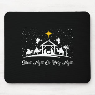 Stille Nacht Heilige Nacht Kippenszene Christlich  Mousepad