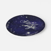 Stille Nacht, heilige Nacht - Schneeszene Pappteller (Schrägansicht)