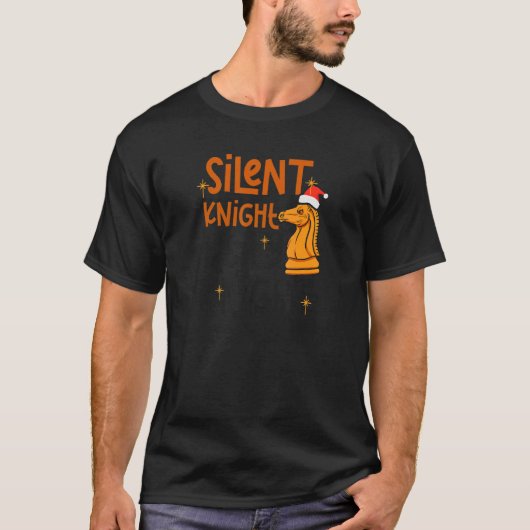 Stille Nacht Heiliger Ritter Schach Weihnachten T-Shirt (Vorderseite)