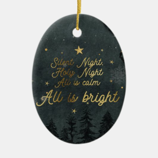 STILLE NACHT, HOLY NIGHT ORNANANANANANATION KERAMIKORNAMENT (Vorne)