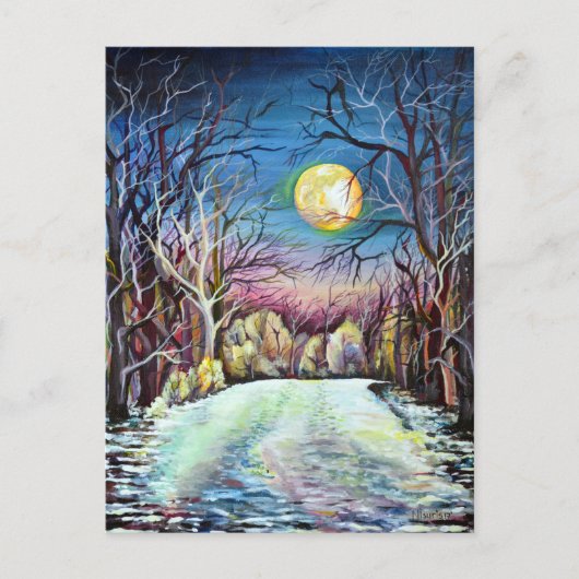 Stille Nacht in Schweden Postkarte (Vorderseite)