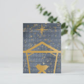 Stille Nacht Jesus in der Krippe der Manger Postkarte (Stehend Vorderseite)