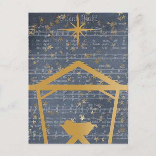 Stille Nacht Jesus in der Krippe der Manger Postkarte (Vorderseite)