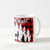 Stille Nacht kariert Kaffeetasse (VorderseiteRechts)