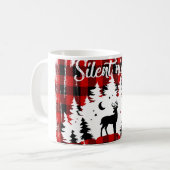 Stille Nacht kariert Kaffeetasse (Vorderseite Links)