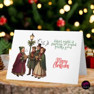 Stille Nacht Lustige Weihnachtssänger Feiertagskarte