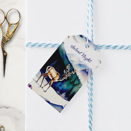 Stille Nacht mit Hirschfest Geschenkanhänger