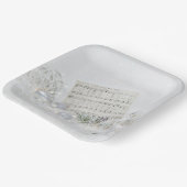 Stille Nacht Musik in Schneeflocken Pappteller (Gewinkelt)