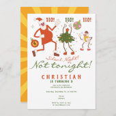 Stille Nacht? Nicht heute Funny Christmas Geburtst Einladung (Vorne/Hinten)