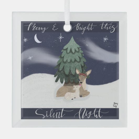 Stille Nacht Ornament Aus Glas (Vorderseite)