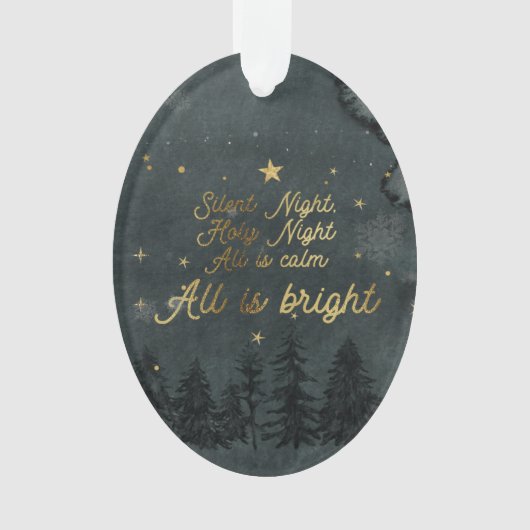 Stille Nacht Oval Ornament (Vorderseite)