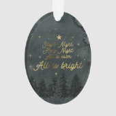 Stille Nacht Oval Ornament (Rückseite)