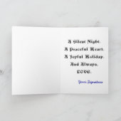 Stille Nacht - Personalisiert Feiertagskarte (Innenseite)