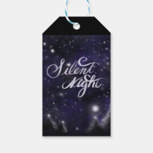 Stille Nacht - romantische Schneeszene Geschenkanhänger