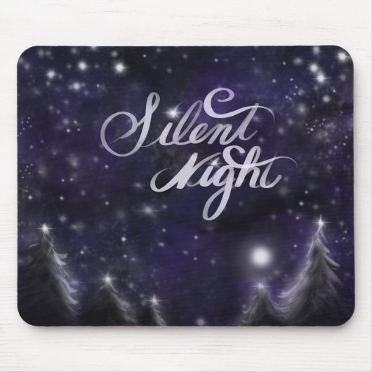 Stille Nacht - romantische Schneeszene Mousepad (Vorne)