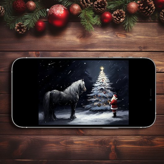 Stille Nacht - Schönes Pferd und Weihnachten