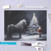 Stille Nacht - Schönes Pferd und Weihnachten Seidenpapier (Handwerk)