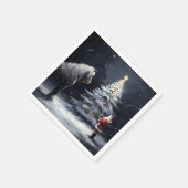 Stille Nacht - Schönes Pferd und Weihnachten Serviette (Ecke)