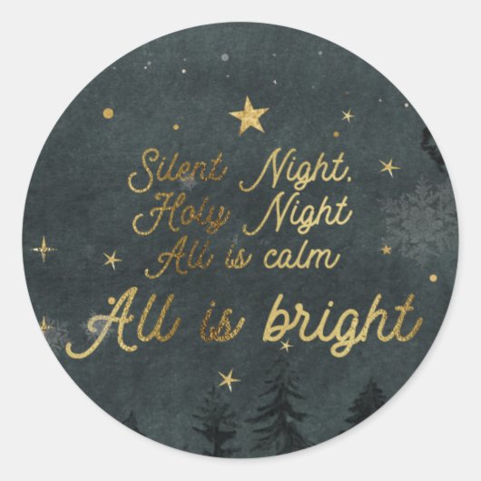 Stille Nacht, Sticker für heilige Nacht (Vorderseite)