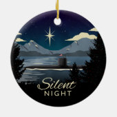 Stille Nacht - Unterseeferien Keramik Ornament (Hinten)