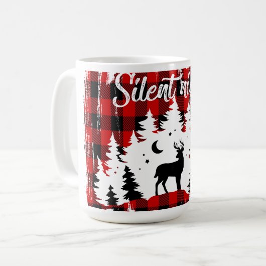 Stille Nacht Weihnachten 15 oz Kaffeetasse (Vorderseite Links)