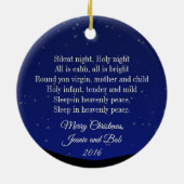 Stille Nacht, Weihnachten der heiligen Nacht Weihn Keramik Ornament (Hinten)