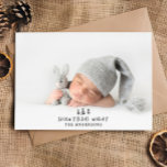Stille Nacht Weihnachten elegantes modernes Foto<br><div class="desc">Stille (ish) Nacht Foto Erste Weihnachtshand gezogen Baum schwarz-weiß elegante moderne minimale Typografie Design.</div>