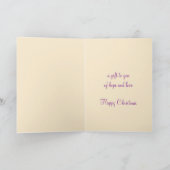 Stille Nacht Weihnachten Engel Gruß Karte Lila (Innenseite)