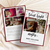 Stille Nacht Weihnachten Foto Geburtsankündigung