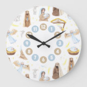 Stille Nacht Weihnachten Weihnachtsgeschenk Wand C Große Wanduhr (Vorderseite)