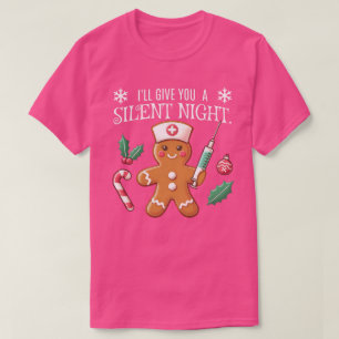 Stille Nacht Weihnachts-Krankenschwester Anästhesi T-Shirt