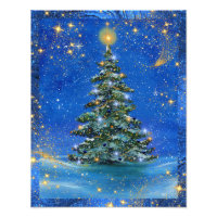 Stille Nacht Weihnachtsbaum von Renee Lavoie
